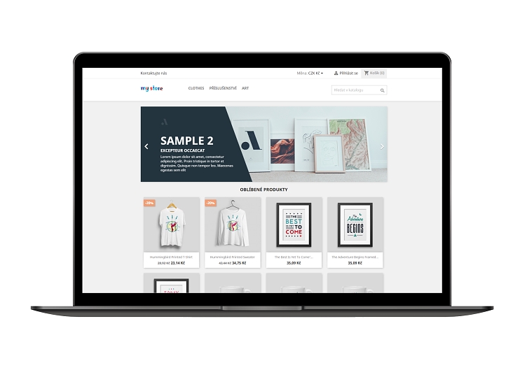 Základní šablona e-shopu na míru